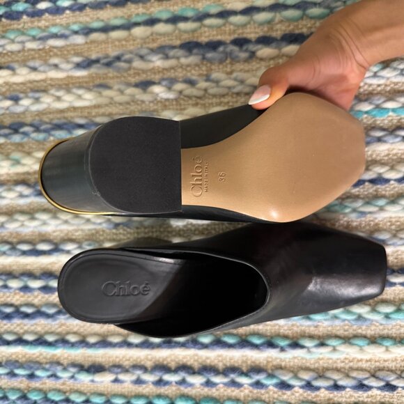 NWOT Chloé (Chloe) Ambre Heeled Mules - Picture 5 of 6